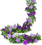 Floweroyal 6 Pack Artificial Flower Garlands 15.8FT Fake Morning Glory Vines Silk Flowers Hanging Garland Ivy for Wedding Arch Party Home Garden Wall Decor (Purple) by FloweroyalCrafts