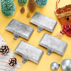 Huwena Metal Christmas Stocking Holders Shiny, Stylish, Silver, 12 Pcs - Image 6