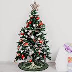 2 Pcs Yule Christmas Tree Topper and 36'' Tree Skirt Set Rustic Star Treetop Pagan Winter Solstice Ornament Rattan Christmas Decor for Yuletide Xmas Decorations - Image 5