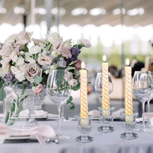 Foaincore 50 Pack Glass Taper Candlestick Holders Bulk, 2.5 Inch Clear - Image 5