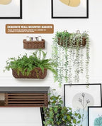 AceList Wall Hanging Basket, Boho Style Hand-Woven Hanging Storage Baskets - Set of 3, Ideal for Boho Room Decor, Kitchen, Garden, and Living Room(Brown) - Image 6