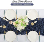 20 Pack Navy Blue Cheesecloth Table Runner 120 Inch 10FT Rustic Boho Gauze Cheese Cloth Table Runner for Wedding Party Baby Shower Thanksgiving Christmas Decoration - Image 5