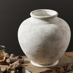 Ceramic Large Vase, Flower Rustic Vase Farmhouse Decorative Big Vases Floral Pottery Vases for Home Decor Table Living Room Entryway Mantel Bedroom Bathroom Kitchen - 9.6" D by ooit