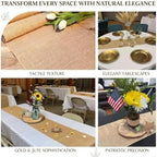 6 Pack Natural Burlap Table Runners (12 x 72 Inch) | Rustic Jute Table Runners for Wedding, Farmhouse, Thanksgiving, Coffee Table Decor Cover, Fall Décor & Parties - Image 7