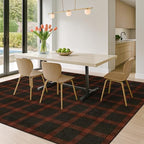 JTJ Easy Jute 8x10 Outdoor Rug, Black & Red Buffalo Plaid, Washable - Image 3