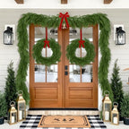 N&T NIETING 9FT Christmas Norfolk Pine Garland Real Touch Artificial Christmas Green Xmas Garland for Mantle, Table Holiday Fireplace Staircase Indoor Outdoor Christmas Decorations - Image 4