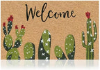Coir Welcome Mat, Non-Slip, Cactus, 17 x 29 in by AmaruDoorMats