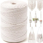 Timgle 1 Rolls Macrame Cord 3 mm x 1000 Yards Cotton Rope(Cream Colors) by Timgle