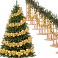 Silipull 5 Pcs 2.3 ft Large Christmas Ball Garland Ornaments, Gold by Silipull