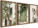 Wood Framed Vintage Italy Wall Art, Olive Green City Landscape Canvas Wall Decor Paintings, Large Modern Minimalist Posters Prints Pictures for Living Room,Bedroom,Office 16x24 Inch by Unknown