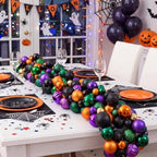 Suncalla 6ft Halloween Bead Garland Black Orange Purple Green Ball Ornament - Image 4