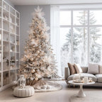 Christmas Tree Skirts 36inch White Faux Fur Xmas Tree Skirt for Christmas Decoration New Year Party Holiday Decorations - Image 2