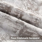FUTEI Pack of 2 Faux Cashmere Throw Pillow Covers 26x26 Inch, Taupe White - Image 2