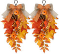 Shihanee 2 Pack 20 in Fall Teardrop Swags Autumn Front Door Decor by Shihanee