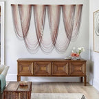 Macrame Wall Hanging Dip Dyed Pink Boho Yarn Fiber Wall Art 57" W x 41" L - Image 2