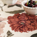 bilin gaier Designer Vintage Linen Long Table Runner,102"x12"-Burgundyred - Image 5
