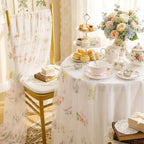 White Floral Table Runner Embroidery Floral 3pcs 10ft Tulle Spring Sashes - Image 3
