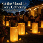 AceList 50 Butterfly Luminary Bags with 50 Flameless LED Tea Lights - Image 5