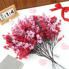 Uieke 30 Pcs Valentine’s Day Artificial Baby’s Breath Flowers, Red Pink Faux Gypsophila Bouquets Real Touch Silk Fake Flowers for Romantic Wedding, Anniversary, Party, Home Table Centerpiece Décor - Image 3