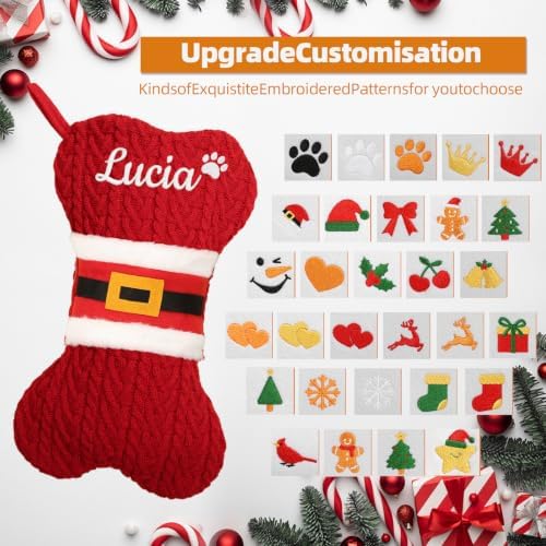 Personalized Dog Christmas Stockings - Custom Xmas Stockings for Pets(7pc) - Image 4