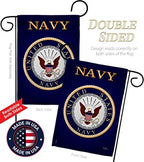 Navy Garden Flag - Set Wall Hanger Armed Forces USN Seabee United State American Military Veteran Retire Official - House Decoration Banner Small Yard Gift Double-Sided Made In USA 13 X 18.5 - Image 3