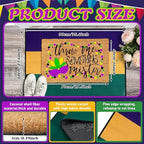Moucuny 2 Coir Outdoor Mat,Non Slip, 24'' X 35'',16'' X 28'', Mardi Gras - Image 3