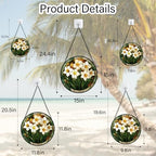 White Lily Flower Leaves Stained Glass Window Hanging Suncatcher Gifts 12" - Image 6