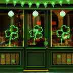[Timer] 3 Pack St Patricks Day Decorations Shamrocks Window Lights Battery Operated, Green St. Patrick's Day Lights Saint Patricks Day Decor Window Silhouette Lights for Home Party Door Indoor Outdoor - Image 6