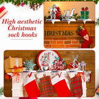 Therwen Set of 8 Christmas Stocking Holders,Retro Style,Multicolor - Image 4