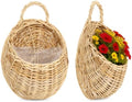 DOITOOL Willow Wall Basket, 2PCS Flat Back Woven Hanging Planter, Semi Circular Baskets, Boho Flower Holder, Wall Hanging Willow Storage for Indoor Outdoor Plant Flower Fruit Kitchen Storage by DOITOOL