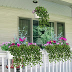 Hollyone 2pcs Artificial Hanging Plants 24" Fake Ivy Vine Faux Ivy Leaves Hanging Plant Greenery for Wall House Room Patio Indoor Outdoor Home Shelf Office Wedding Decor - Image 5