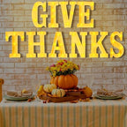 Aurelema 10 Pcs Give Thanks LED Letter Light Sign Battery Powered - Image 6