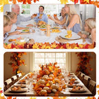 Janinka 12 Pack Fall Mixed Leave Garland 5.7 ft Hanging Vines Orange - Image 6