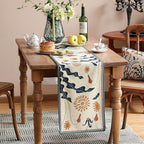 bilin gaier Designer French Linen Small Table Runner,63"x12"-Tijuana - Image 6