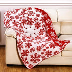FuWeave 2 Pcs Christmas Snowflake Throw Blanket and Pillow Set, 50 x 60 in - Image 6