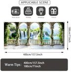 Waterfall Garage Door Banner 6 x 13 FT, Mountain Lake Nature Garage Door Cover, Scenic Archway Garden Outdoor Garage Door Decorations, Landscape Backdrop for Home Patio Party Decor - Image 6