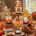 Simgoing 4 Pcs Fall Gnomes Decoration for Home Thanksgiving Gnome Figurines by Simgoing