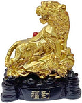 Betterdecor Gold Color Feng Shui 12 Chinese Zodiac Animal Statue Figurine Home Office Decoration and Gift for New Year Holidays and Birthday (Zodiac Tiger) by Betterdecor