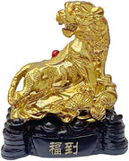 Betterdecor Gold Color Feng Shui 12 Chinese Zodiac Animal Statue Figurine Home Office Decoration and Gift for New Year Holidays and Birthday (Zodiac Tiger) by Betterdecor