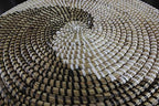 Senegal Placemats/African Bohemian Woven Seagrass Placemats/Natural Wicker Round Basket Placemats/Decorative Hanging Wicker Plates/Hanging Wall Decor (Black & White) - Image 4