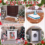 Moucuny 2 Pcs Christmas Outdoor Mat, Non Slip - Image 5
