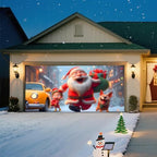 Christmas Garage Door Banner – Santa Claus, Little Girl & Cute Dog Carrying, Large Outdoor Holiday Mural for Garage, Yard & Porch Decor,16 x 7ft/4.8 x 2.1m - Image 5