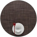 Chilewich Mini Basketweave Placemats, Round Woven Placemats Set of 4 by Chilewich