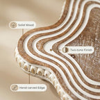 Wood Riser for Kitchen Counter, Wavy Wooden Trays for Decor, Cloud Shapes - Image 7