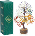 Birthday Gifts for Women, 7 Chakra Crystal Tree with Natural Trunk by Crocon