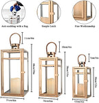TRIROCKS Set of 3 Stainless Steel Candle Lantern 19/15/12'' High Metal Candle Holder with Tempered Glass Panels Perfect for Home Decor Living Room Parties Events Tabletop Indoors Outdoors (Rose Gold) - Image 6