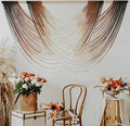 Jakalin Macrame Wall Hanging Large Ombre Dip-Dyed Fiber Art 59" Wx35 L by Jakalin