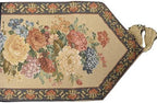 DaDa Bedding 3-Pieces Vintage Tapestry Table Runner Set - Botanical Floral Breath of Springs Woven Lovely Garden with Golden Tassels - Romantic Dining Night Place Mat for Two - Image 3