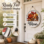 16PCS Interchangeable Welcome Sign for Front Door Seasonal Magnetic Wooden - Image 6