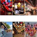 EYPKPL Chinese Lantern Oval Silk Lantern Traditional Oriental Hanging Lantern with Tassel Vietnamese Lantern Chinese Festive Satin Lantern(Yellow,20 Inch) - Image 4